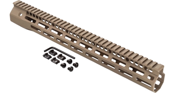 Image of Troy Battlerail, SOCC, .308, 15in, Special Ops M-LOK Compatible , High Profile, Flat Dark Earth, SRAI-SR3-15FT-00