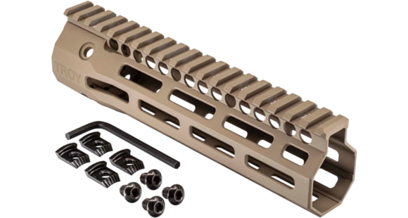 Image of Troy Battlerail, SOCC-PDW, 7.6in, Special Ops M-LOK Compatible, Low Profile, Flat Dark Earth, SRAI-SRP-70FT-00