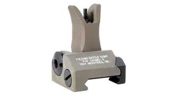 Image of Troy Front M4 Folding Gas Block Mounted Battle Sight - Flat Dark Earth 0MFT-00