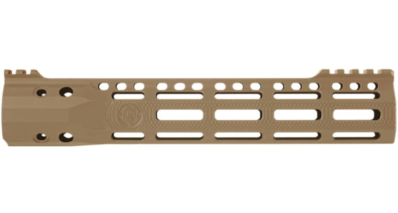 Image of Troy Industries X Series Free Float M-LOK Handguard AR-15 Aluminum Battle Rail, FDE, 10.5in, SRAI-SR1-10FT-X2