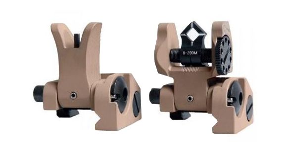 Image of DEMO, Troy MICRO Set - M4 Front and Di-Optic DOA Rear Folding Sight, Flat Dark Earth, SSIG-MCM-SSFT-00