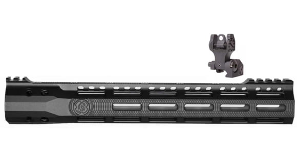 Image of Troy Rear Folding Battle Sight, T6 Aircraft AluminumTroy Industries X Series Free Float M-LOK Black, 12.5in