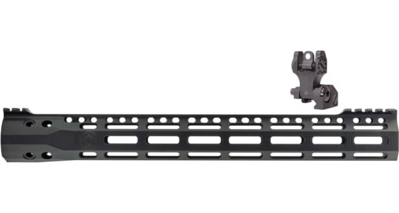 Image of Troy Rear Folding Battle Sight, T6 Aircraft AluminumTroy Industries X Series Free Float M-LOK Black, 15.125in