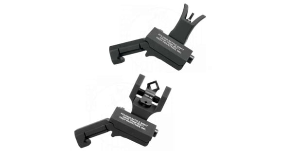 Image of Troy Tritium 45deg Flip Up Offset Sight Set, M4 Front &amp; Dioptic Rear, Black, One Size, SSIG-45S-MDBT-TR