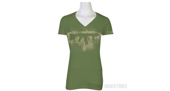 Image of Troy WomenS Silhouette V-Neck Green - L STSH-WM7-0LGT-00