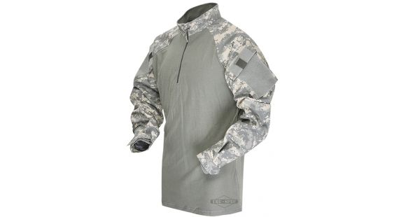 Image of Tru-Spec 1/4 Zip Tactical Response Combat Shirt - Men's, 50/50 Nylon/Cotton Rip-Stop, Army Digital/Foliage, Medium, Regular, 2542004