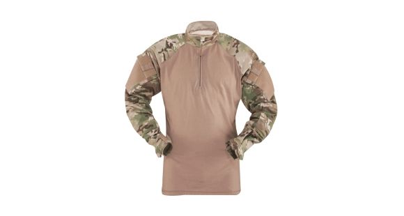 Image of Tru-Spec 1/4 Zip Tactical Response Combat Shirt - Men's, 50/50 Nylon/Cotton Rip-Stop, MultiCam/Coyote, 2XL, Long, 2541027