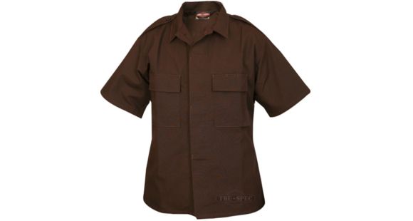 Image of Tru-Spec Short Sleeve Tactical Shirt, Brown, 4XL, Reg Length 1004009