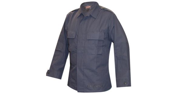 Image of Tru-Spec Long Sleeve Tactical Shirt, Navy, RipStop Cotton, Large, Reg Length 1411005