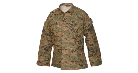 Image of Tru-Spec 100% Cotton Twill Battle Shirt, Woodland Digital, Med, Long Length 1941024