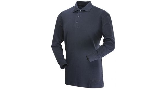 Image of Tru-Spec 24-7 Comfort Cotton Long Sleeve Polo Shirt 100% Cotton, Navy, Large Regular 4539005