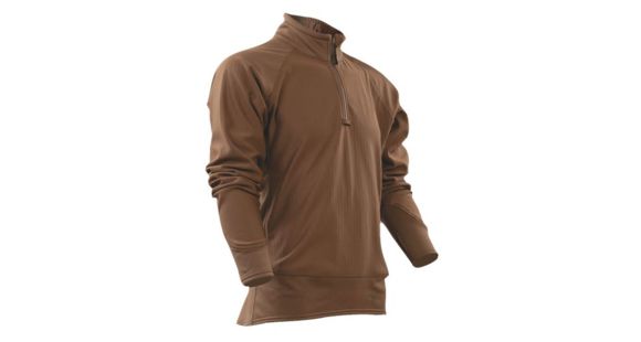 Image of Tru-Spec 24-7 Cross-Fit 1/4 Zip Grid Fleece Shirt, COYOTE, S 2424003