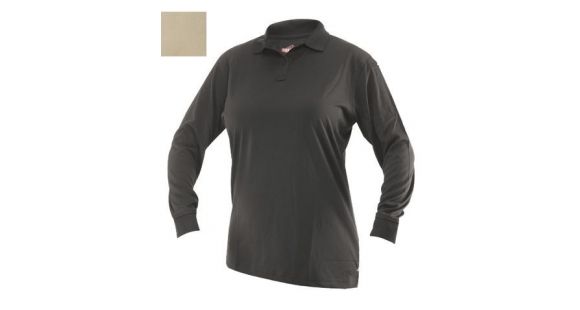 Image of Tru-Spec 24-7 Ladies Long Sleeve Performance Polo 100% Polyester, Silver Tan, Medium Regular 4487004