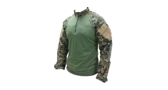 Image of Tru-Spec Combat Tru Xtreme Shirt Woodland Dig. Nyco Rip Stop, Medium, Regular 2586004