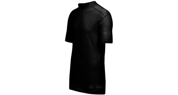 Image of Tru-Spec BaseLayer Mock Neck T Shirt, Short Sleeve, Black, Extra Large, Regular 2731006