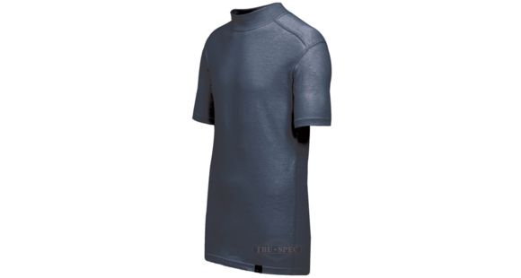 Image of Tru-Spec BaseLayer Mock Neck T Shirt, Short Sleeve, Navy, 2XL, Regular 2733007