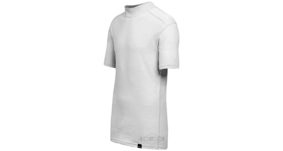 Image of Tru-Spec BaseLayer Mock Neck T Shirt, Short Sleeve, White, 3XL, Regular 2732008