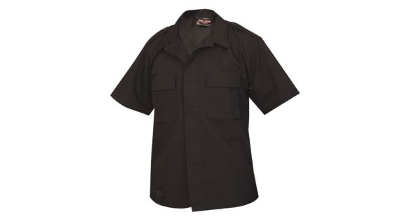 Image of Tru-Spec Poly/Cotton Rip-Stop Tactical Uniform Shirt, Short Sleeve, Black, MR 1336004