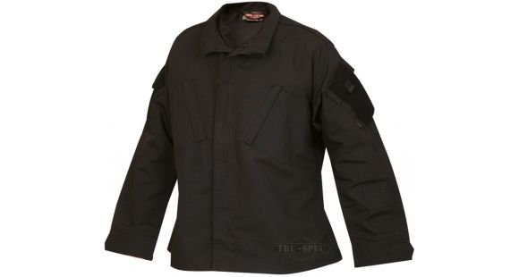 Image of Tru-Spec Tactical Response Uniform Shirt - Men's, 65/35 Poly/Cotton Rip Stop, Black, Extra Large, Short 1288046