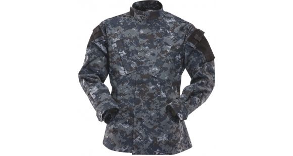 Image of Tru-Spec Tactical Response Uniform Shirt - Men's, 65/35 Poly/Cotton Rip Stop, Midnight Digital, Medium, Long 1311024