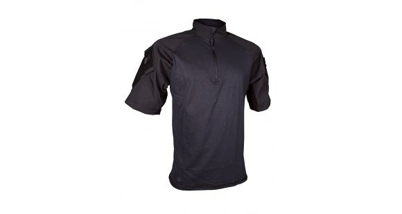 Image of Tru-Spec Tru Short Sleeve 1/4 Zip Combat Shirt - Men's, Extra Large, Regular, Black, 2511006