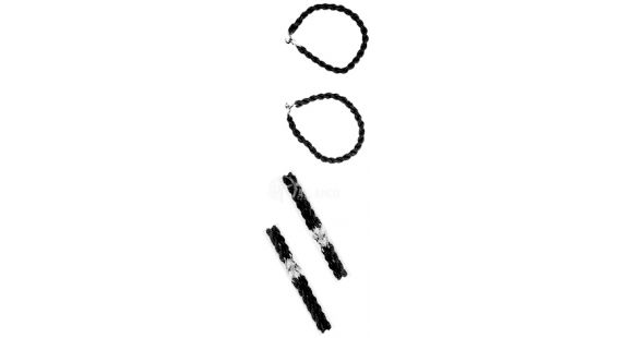 Image of 5 Star Garters Black, Military Hook-On 4048000