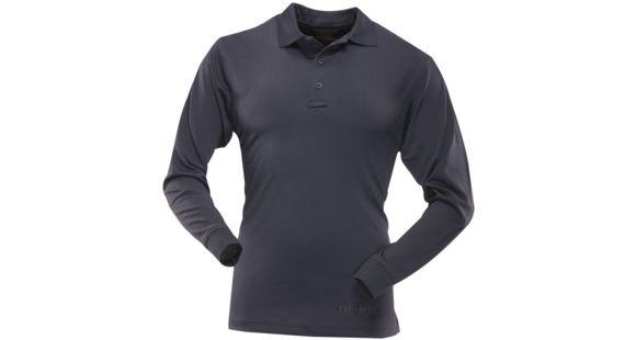 Image of Tru-Spec Polo Shirt, 24-7 Performance Navy 100% Poly Long Sleeve, 3Xl 4409008