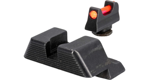 Image of USED EDEMO Trijicon Fiber Optic Pistol Front/Rear Sight Set, Red Fiber Stick, Glock 17/17L/19/22/23/24/25/26/27/28/31/32/33/34/35/37/38/39, Black, 601023, EDEMO1, EDEMO1