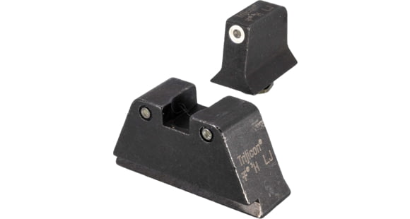 Image of USED EDEMO Trijicon For Glock Sup Night Sight w/ Wht Outline/Grn Lamps, White/Black, Suppressor Night Sight Set 196577, EDEMO2, EDEMO1, Condition Fair, Scratches