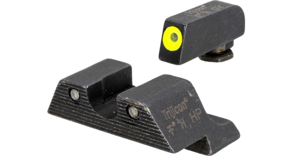 Image of USED EDEMO Trijicon Glock HD Night Sight Set - Front Sight Yellow Outline / Green Tritium, Rear Sight Black Outline / Green Tritium, GL101Y, EDEMO1, EDEMO1, Condition Fair, Scratches