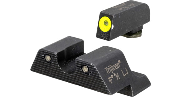 Image of USED EDEMO Trijicon Glock HD Night Sight Set - Front Sight Yellow Outline / Green Tritium, Rear Sight Black Outline / Yellow Tritium, GL101Y-RY, EDEMO2, EDEMO1, Condition Fair, Scratches