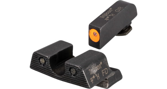 Image of USED EDEMO Trijicon Heavy Duty Night Sights Orange Front Outline For Glock 42, EDEMO3, EDEMO1, Condition Fair, Installed/Mounted