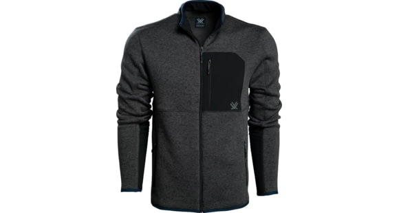 Image of Vortex Anchor Point Fleece Full Zip Jacket - Men's, Large, Grey Heather, 220-25-GHTL