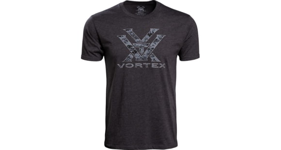 Image of Vortex Camo Logo Short Sleeve T-Shirts - Men's, Charcoal Heather, 4X, 120-15-CHH4X