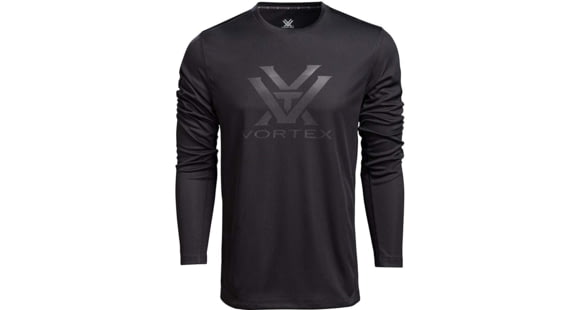 Image of Vortex Core Logo LS Performance Grid Shirt - Men's, Medium, Black, 222-43-BLKM