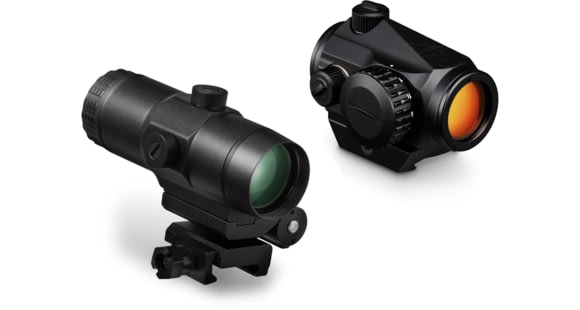 Image of Vortex Crossfire II 2 MOA Red Dot Sight, 1x22mm, Anodized Matte, Black, w/Vortex VMX-3T 3x Magnifier Flip Mount, CF-RD2-KIT2