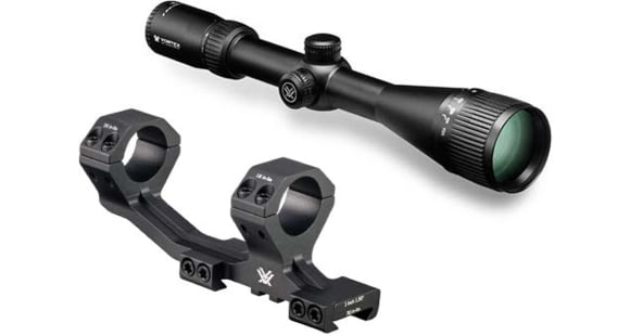 Image of Vortex Crossfire II AO 6-24x50 mm Rifle Scope, 30 mm Tube, SFP, Black, Hard Anodized, Non-Illuminated Dead-Hold BDC Reticle, MOA Adjustment, w/ 30mm Cantilever Mount, 2in Offset, CF2-31045-KIT1