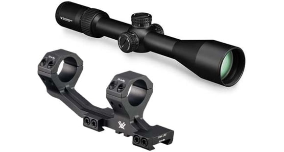 Image of Vortex Diamondback Tactical 6-24x50 mm Rifle Scope, 30 mm Tube, FFP, Black, Hard Anodized, Non-Illuminated EBR-2C MRAD Reticle, Mil Rad Adjustment, w/ 30mm Cantilever Mount, 2in Offset, DBK-10029-KIT1