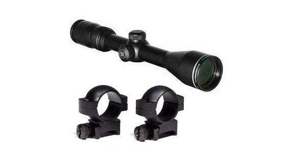 Image of Vortex Diamondback 3-9x40 mm Riflescope, 1 in Tube, Second Focal Plane, Black, Hard Anodized, Non-Illuminated V-Plex Reticle, MOA Adjustment, w/ 2x 1-inch Picatinny/Weaver Medium Rings, DBK-M-01P-KIT1