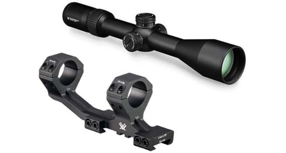 Image of Vortex Diamondback Tactical 6-24x50 mm Rifle Scope, 30 mm Tube, FFP, Black, Hard Anodized, Non-Illuminated EBR-2C MOA Reticle, MOA Adjustment, w/ 30mm Cantilever Mount, 2in Offset, DBK-10028-KIT1