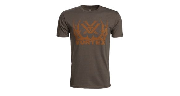 Image of Vortex Short Sleeve Muley Antler Tee - Men's, 2XL, Brown Heather, 219061-BRH-2XL