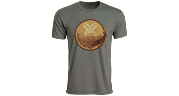 Image of Vortex Short Sleeve Buck Chest Logo Tee - Men's, Large, Olive Heather, 219063-OLH-L