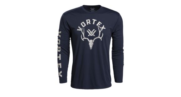 Image of Vortex Navy Heather Antler Envy Long Sleeve Top - Men's, Small, Navy Heather, 219054-NAH-S
