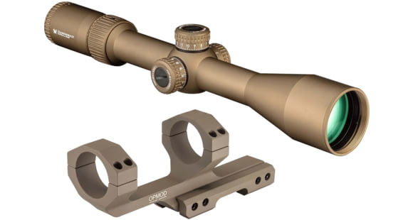 Image of Vortex OPMOD Diamondback Tactical 4-16x44mm Rifle Scope, 30mm Tube, First Focal Plane, Vortex OPMOD Sport Cantilever Riflescope 2in Offset Mount, 30mm