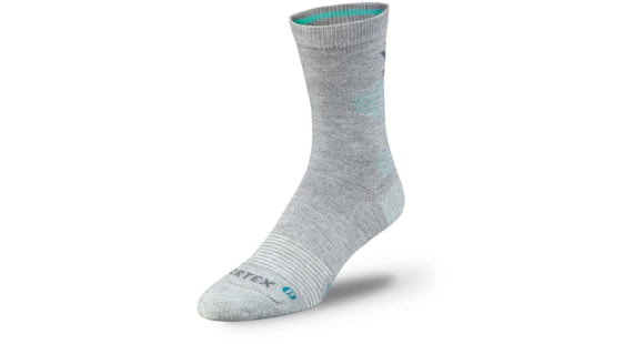 Image of Vortex Pursuit Trail Crew Active Sock - Women's, Grey Heather/Aqua, S, 122-36-GHAS