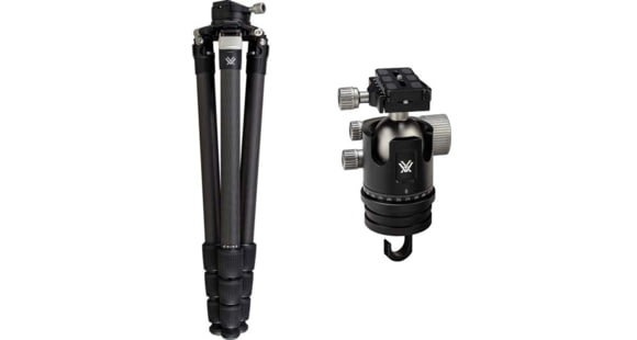 Image of Vortex Radian Carbon Tripod with Leveling Head Kit with additional Ball Head