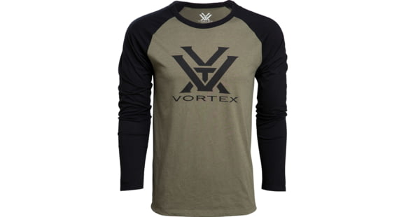 Image of Vortex Raglan Core Logo Long Sleeve T-Shirt - Men's, 2XL, Military Heather, 220-49-MIH2X
