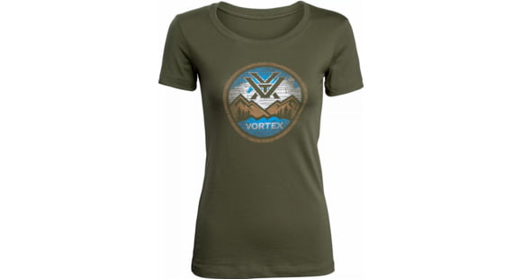 Image of Vortex Reflection Lake T-Shirt - Women's, Extra Large, Military Green, 220-63-MGRXL