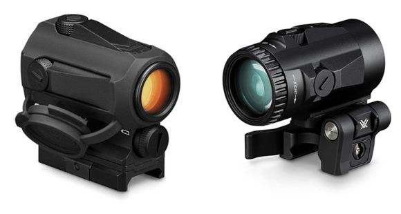 Image of Vortex SPARC AR II 1x22mm 2 MOA Reflex Red Dot Sight, Anodized Matte, Black, w/Micro 3x22mm Magnifier, SPC-AR2-KIT1