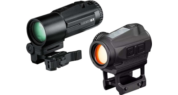 Image of Vortex SPARC Solar Red Dot Sight, 1 x31mm, 2 MOA Dot Reticle, Black w/Micro 6x Magnifier, SPC-404-KIT2